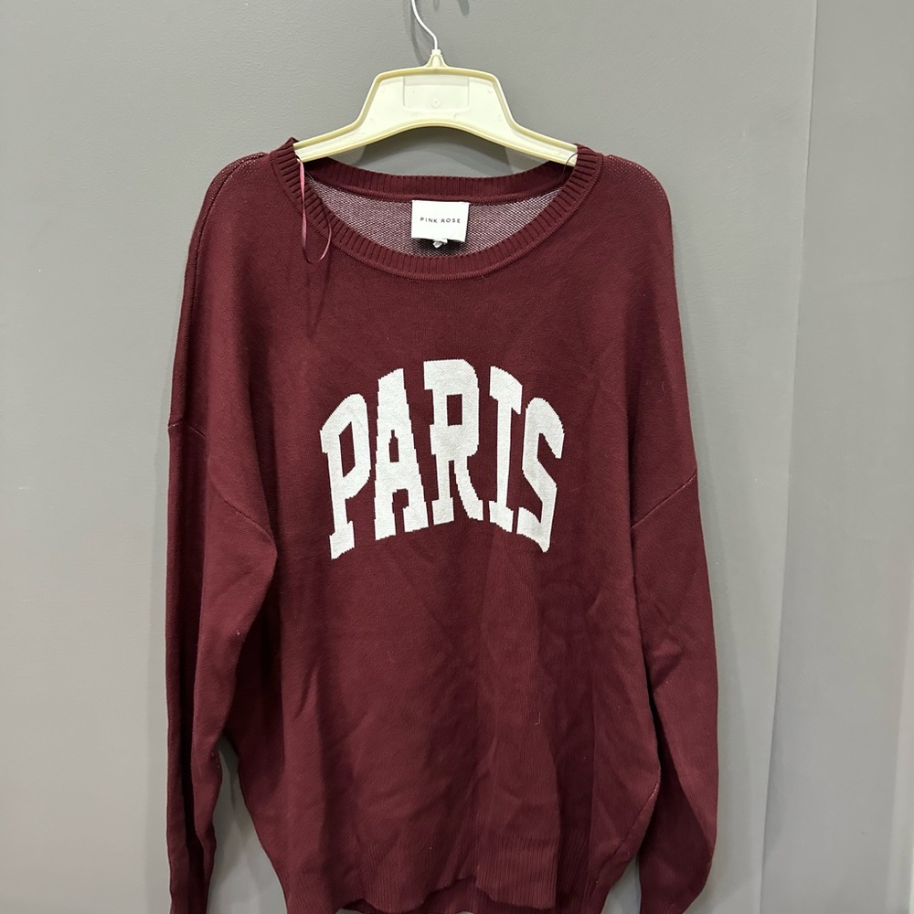 Women’s Burgundy 'Paris' Sweater
